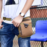 Men Canvas Drop Waist Bags Leg Pack Bag for Work Khaki