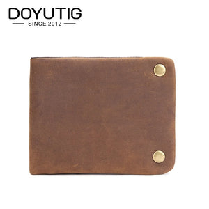 Men Cowhide Wallet Crazy Horse Leather Vintage Casual Man Wallet