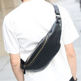 Men Messenger Bag Casual Travel Chest Bag High PU Leather Men's Shoulder Bag