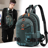 Men Nylon Shoulder Bag Small Daily Backpacks Travel Bag Boys Casual Chest Bags