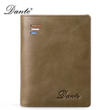 Men Short Bifold Cowhide Wallet Soft Oil Wax Leather Wallets Coin Purse Clutch T