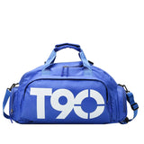 Outdoor Sport Gym Bag Backpack Waterproof Fitness Separate Space for Shoes T90