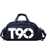 Outdoor Sport Gym Bag Backpack Waterproof Fitness Separate Space for Shoes T90