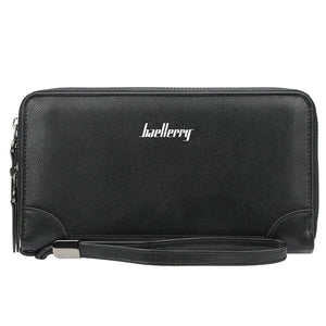 Men Wallets Large Capacity Double Zipper Clutch Bag