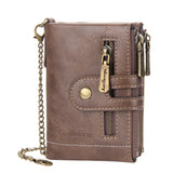 Men Wallets Small Short Money Purses Wallets PU Leather Slim Mini Wallet Zipper