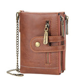 Men Wallets Small Short Money Purses Wallets PU Leather Slim Mini Wallet Zipper