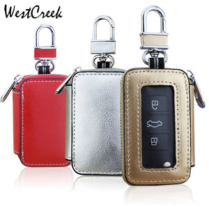 Leather Car Key Holder Key Wallets Organizer Housekeeper Key Case Pouch