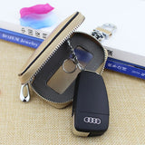 Leather Car Key Holder Key Wallets Organizer Housekeeper Key Case Pouch