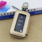Leather Car Key Holder Key Wallets Organizer Housekeeper Key Case Pouch