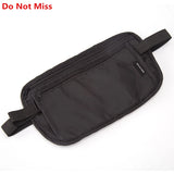 Men Women Waist Belt Bag Waterproof Zippered Compact Security Money Pouch