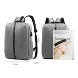 Men's Gray Business Backpack Laptop 13.3 Inch Urban Portable Bag