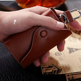Leather Men's Key Holder Hasp Organizer Housekeeper Keychain