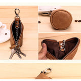 Key Wallet Organizer Case Holder Purse Cowhide Leather