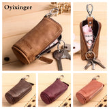 Key Wallet Organizer Case Holder Purse Cowhide Leather