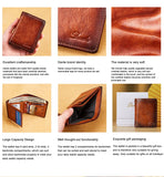 Men's Leather Wallet RFID Anti-theft Cowhide Retro Casual