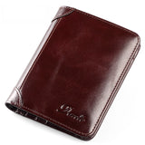 Men's Leather Wallet RFID Anti-theft Cowhide Retro Casual