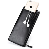 Men's Large Capacity Business Handbag with Wallet Clip and Zipper