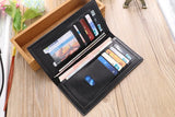 Men's Long Wallet PU Purse Wallet Moneybag Gentleman's Business Hand Bag