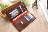 Men's Long Wallet PU Purse Wallet Moneybag Gentleman's Business Hand Bag