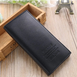 Men's Long Wallet PU Purse Wallet Moneybag Gentleman's Business Hand Bag