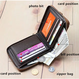 Men's Camo Zipper Wallet Big Capacity