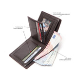 Men's Multifunctional Short Wallet Business Clutch Purse