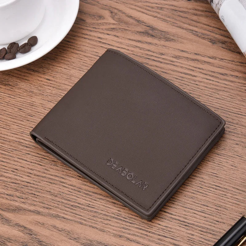 Men's Wallet Soft Leather Multi-function Wallet Short Men's Wallet