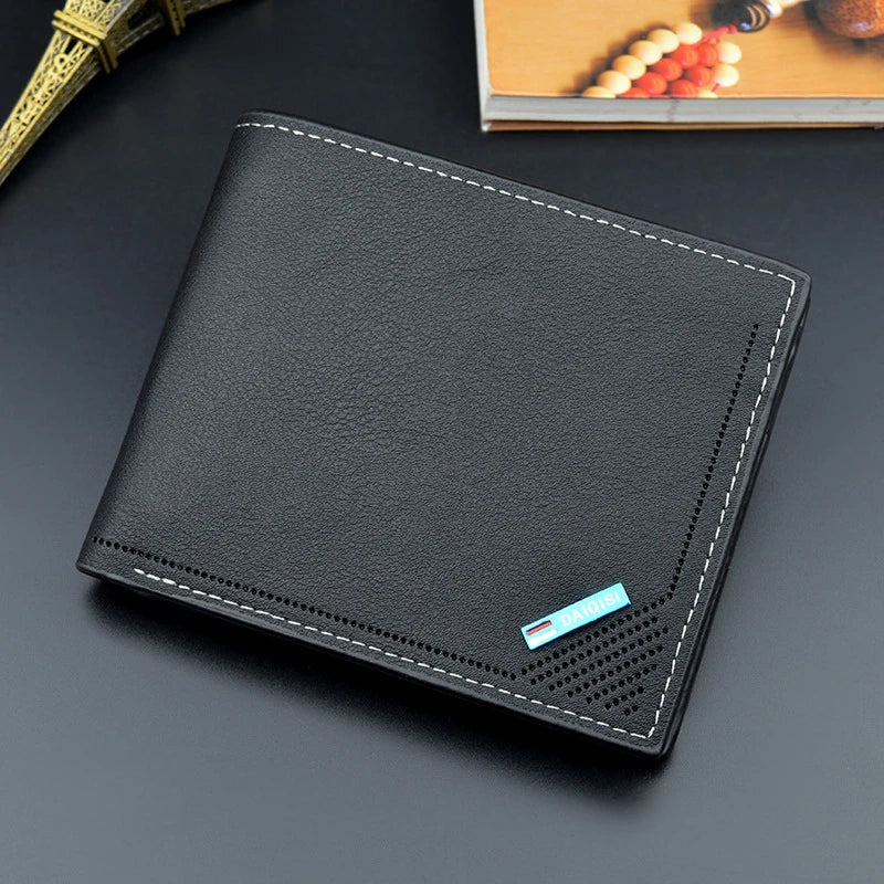 Men's Leather Multi-function Wallet Tide Short Men's Wallet