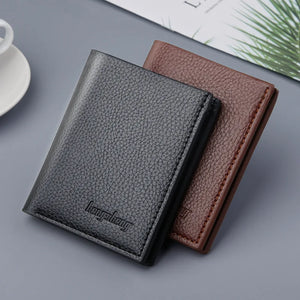 Men's Wallet Smooth Leather Multi-function Short Wallet