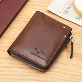 Men's Small Leather Wallet Billfold Credit Card Holder