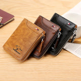 Men's Small Leather Wallet Billfold Credit Card Holder