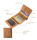 Men's Foldable Leather Wallet Billfold Credit Card Holder