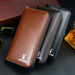 Men's Long Handbag Large Capacity Business Zipper Wallet