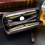 Men's Long Handbag Large Capacity Business Zipper Wallet