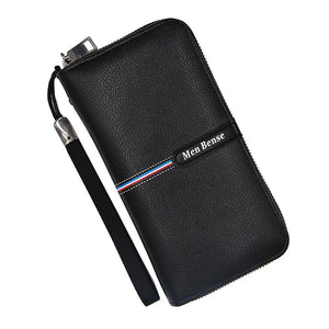 Men's Long Capacity Clutch Wallet Zipper Business Phone Bag