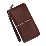 Men's Long Capacity Clutch Wallet Zipper Business Phone Bag