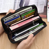Men's Long Capacity Clutch Wallet Zipper Business Phone Bag