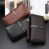 Men's Long Capacity Clutch Wallet Zipper Business Phone Bag