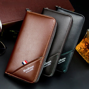 Men's Long Zipper Wallet Business Leisure Multi-card Bag
