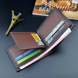 Men's Short Retro Thin Frosted Wallet Male Youth Large Capacity