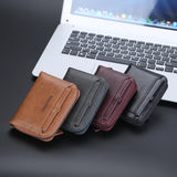 Men's Short Wallet Pu Leather Clutch Zipper Solid Porte Feuille Hommes