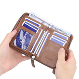 Men's Short Wallet Pu Leather Clutch Zipper