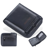 Men's Wallet Pu Leather Short Purse Men Hasp Zipper Clutch Solid
