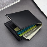 Men's Retro Leather Wallet Short Business Vertical Wallet
