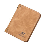 Men's Frosted Leather Vertical Wallet