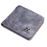 Men's Short Leather Wallet Retro Three Fold Youth Multi-Card Wallet