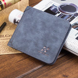 Men's Frosted Leather Vertical Wallet