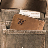 Men's Frosted Leather Wallet Retro Three Fold Vertical Wallet