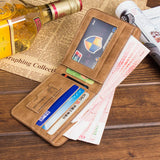 Men's Short Leather Wallet Retro Multi-Card Wallet