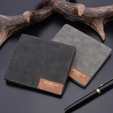 Men's Short Frosted Leather Wallet